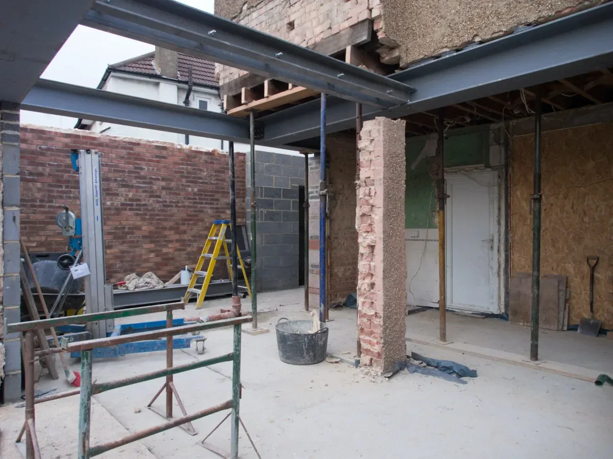 Large structural extension and remodel in progress, Christchurch